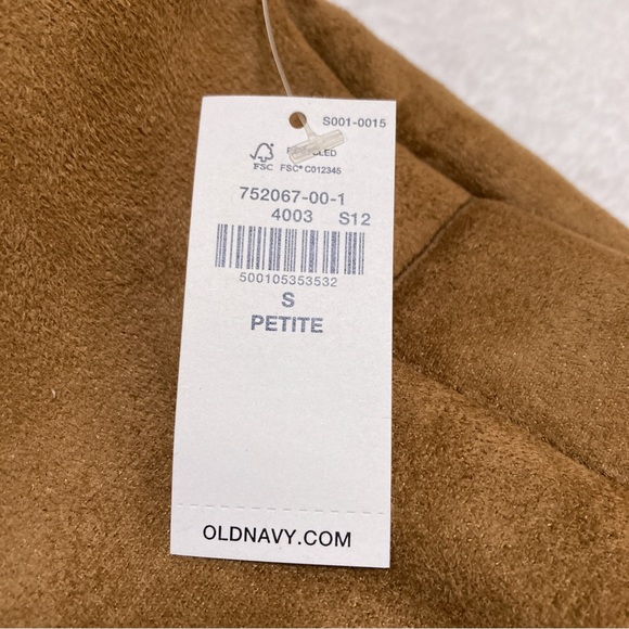 NWT Old Navy Faux-Suede Sherpa-Trim Vest - Picture 7 of 7